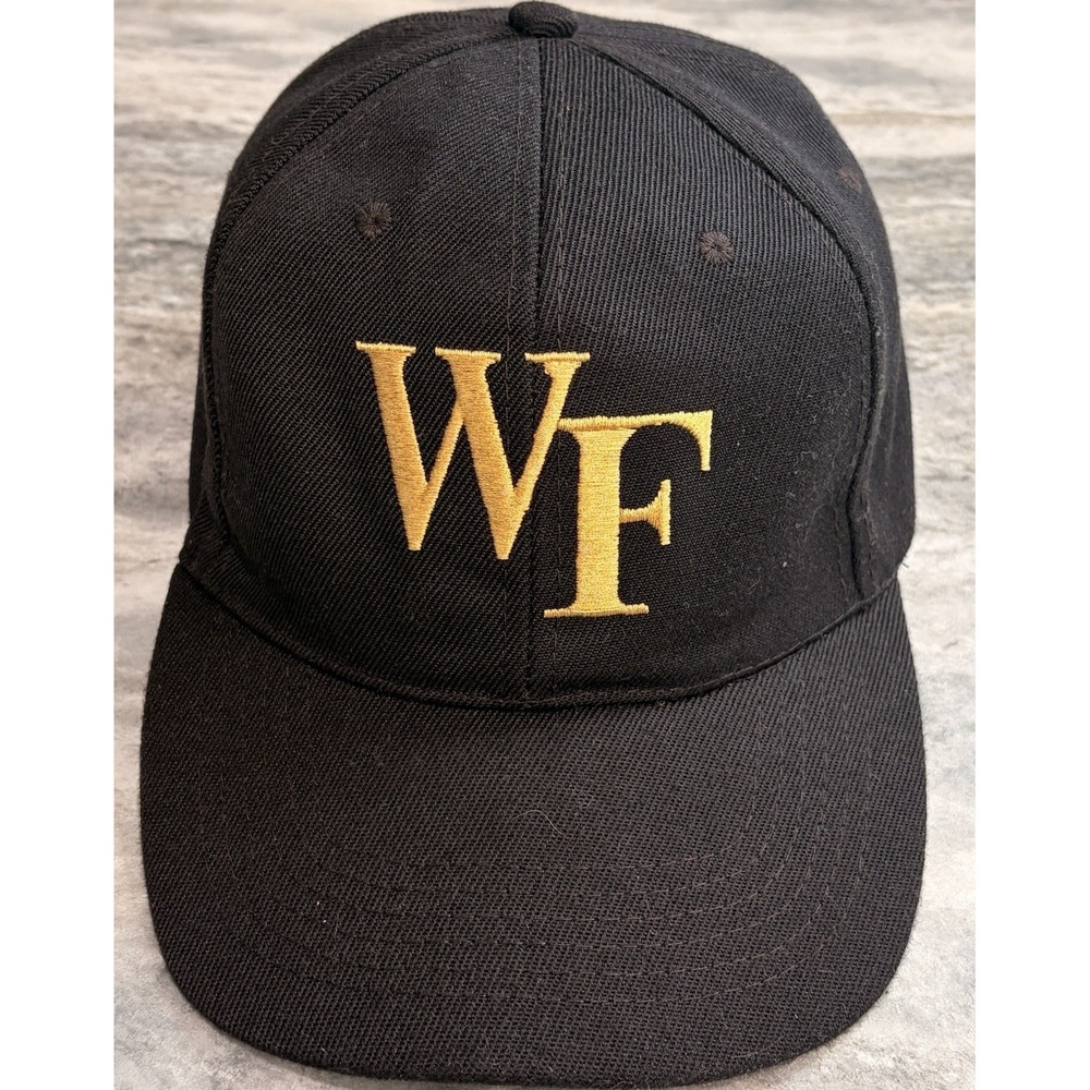 Wake Forest Demon Deacons WF Event Staff Black Adjustable Hat Cap NCAA